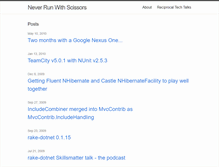 Tablet Screenshot of neverrunwithscissors.com